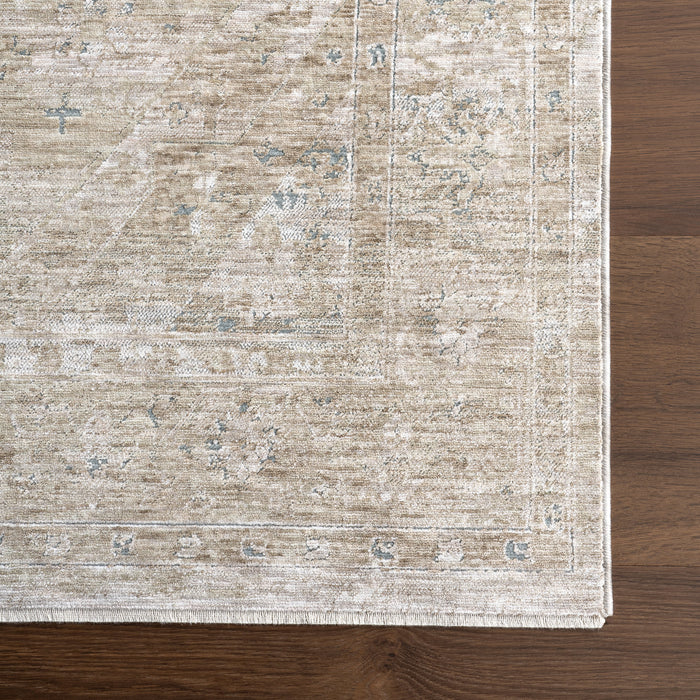 Vintage vaalea beige medaljonkialueen matto 150cm x 240cm