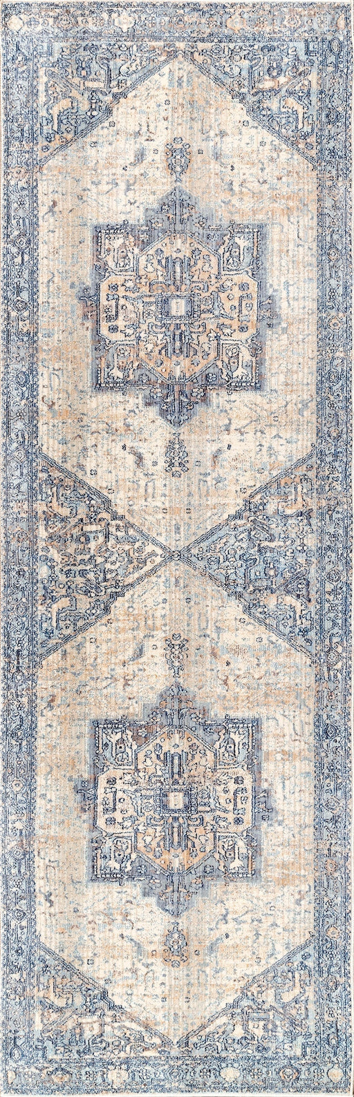 Vintage Light Blue Area Rug for Home Decor