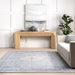 Vintage Light Grey Washable Area Rug 90x150 cm