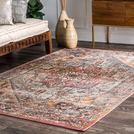 Vintage Medallion Area Rug 120x180 cm in Orange