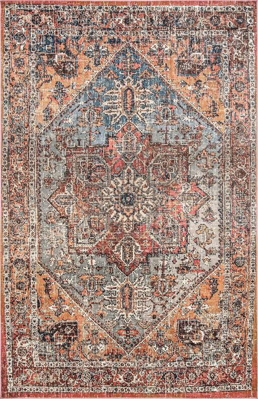 Vintage Medallion Area Rug 120x180 cm in Orange