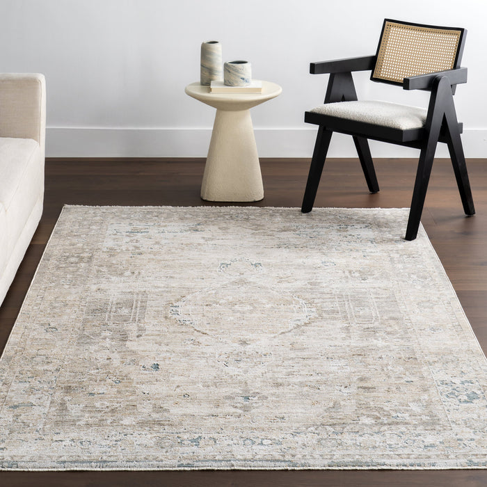 Vintage Medallion Area -matto 150x240 cm vaalea beige