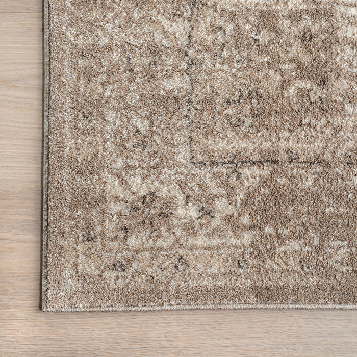 Tappeto vintage a medaglione 160x230 cm in beige