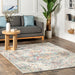 Vintage Medallion Area Rug Blue 160x230 cm