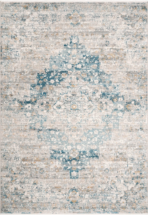 Tappeto vintage a medaglione blu 160x230 cm