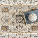 Vintage Medallion Area Rug Light Blue 160x230 cm