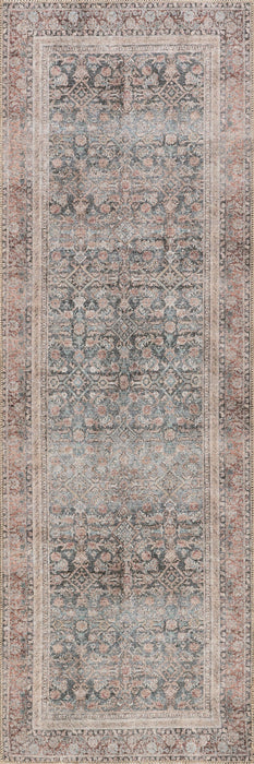 Tappeto vintage a medaglione blu 160x230 cm