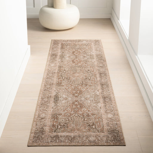 Vintage Medallion Area Rug in Light Brown 160x230 cm