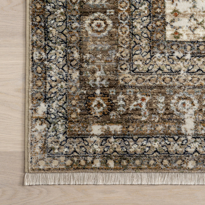 Vintage Medallion Fringe Area -matto 120x180 cm Ruskea