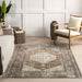 Vintage Medallion Fringe Area Rug 120x180 cm Brown