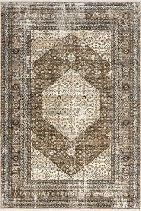 Vintage Medallion Fringe Area -matto 120x180 cm Ruskea