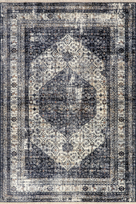 Vintage Medallion Fringe Area -matto 152x244 cm laivasto