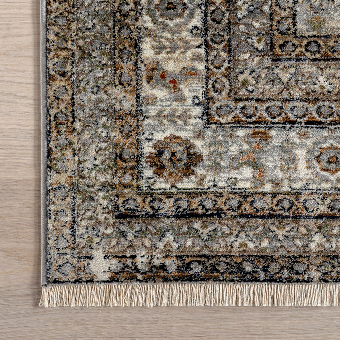 Vintage Medallion Fringe Area -matto 160x230 cm Vaaleanruskea