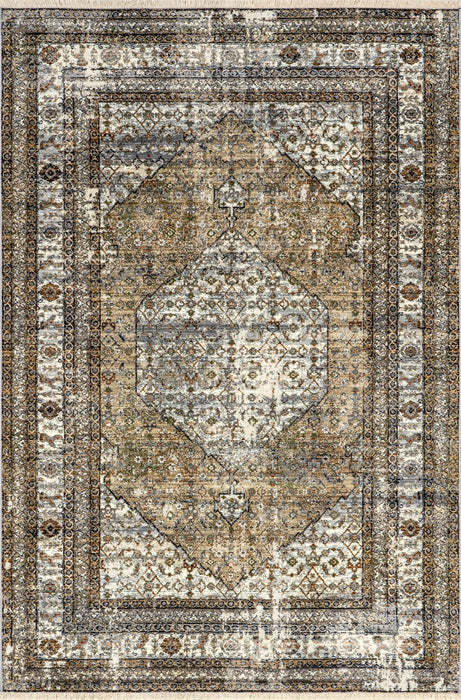 Vintage Medallion Fringe Area -matto 160x230 cm Vaaleanruskea