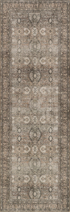 Tappeto vintage in iuta con medaglione 150x240 cm Marrone