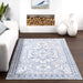Vintage Medallion Washable Area Rug Light Blue 160x230 cm