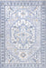 Vintage Medallion Washable Area Rug in Light Blue 120x170 cm