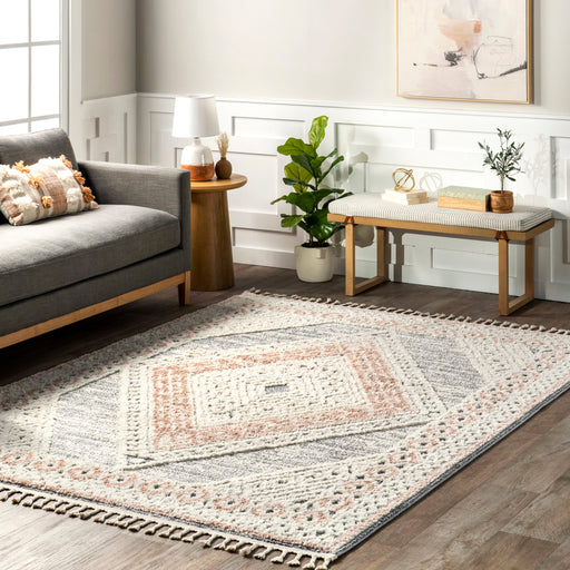 Vintage Multicolor Diamond Area Rug 160x230cm