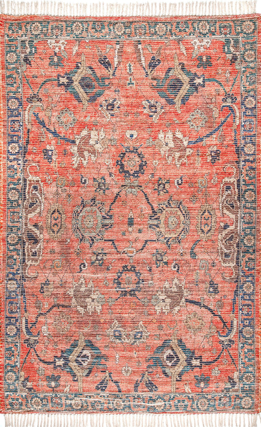 Vintage Multicolor Jute And Polyester Area Rug
