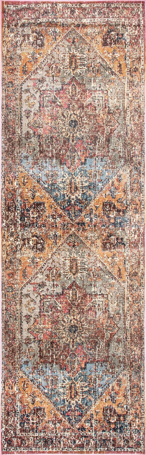 Vintage Orange Medallion Area Rug for Home Decor
