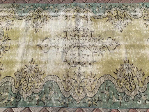 Vintage Oushak Rug 195cm x 120cm Handwoven Mint Color