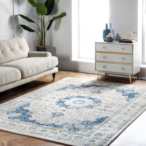 Vintage Persian Area Rug in Blue for Home Decor