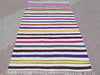 Vintage Striped Kilim Rug 244x150 cm Unique Design