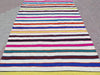 Vintage Striped Kilim Rug 244x150 cm Unique Design
