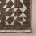 Vintage Style Geometric Fringed Area Rug 140x200 cm Brown