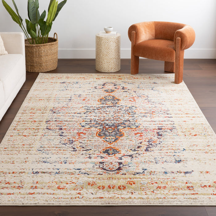 Vintage Style Medallion Area Rug in Sand 160x230 cm