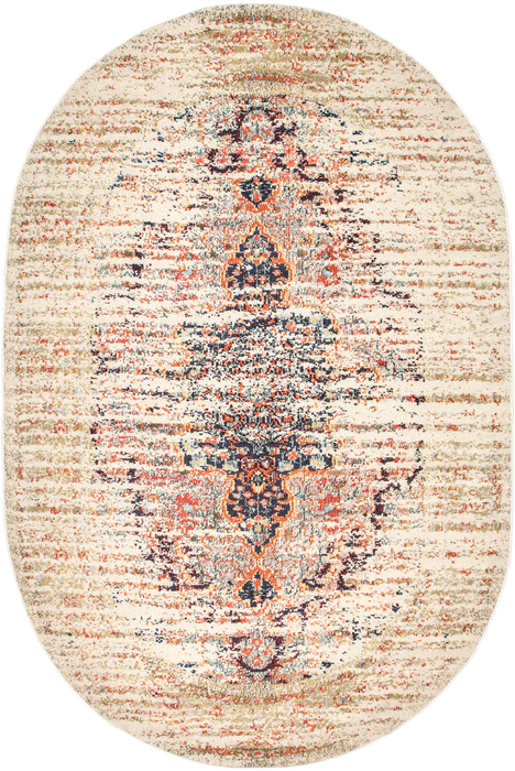 Vintage Style Medallion Area Rug in Sand 160x230 cm