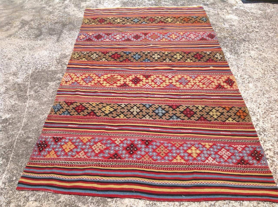 Vintage Tribal käsinkudottu matto 311cm x 176cm Ainutlaatuinen muotoilu