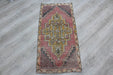 Vintage Turkish 51x107 cm Hand-Knotted Mini Rug