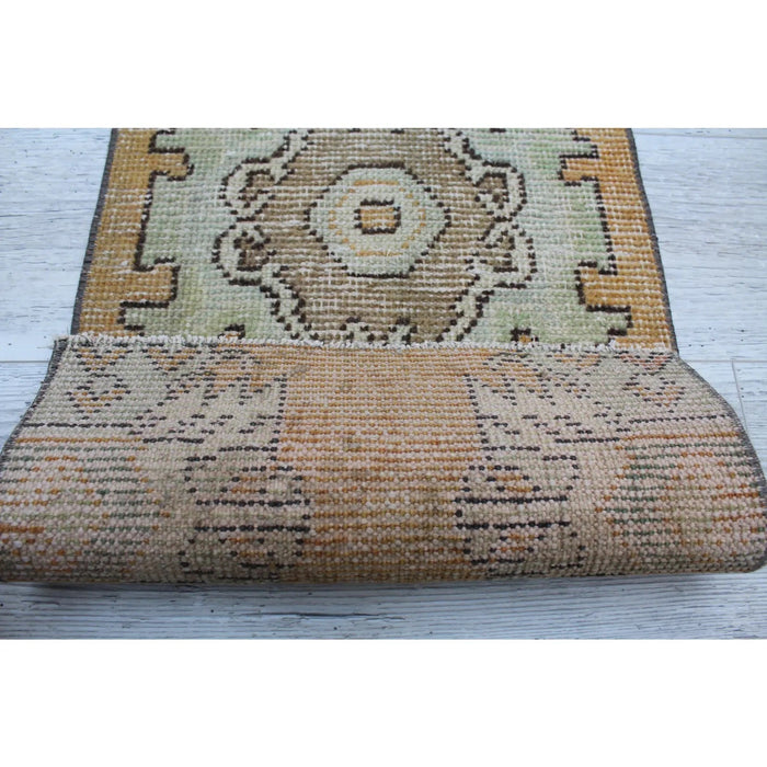 Vintage Turks Anatolisch vloerkleed 40cm x 81cm handgeknoopt