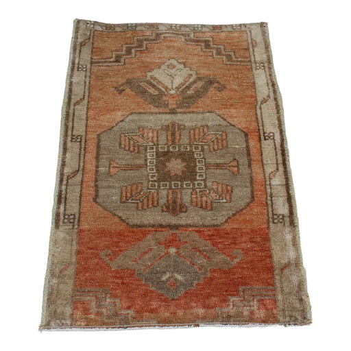 Vintage Turks Anatolisch vloerkleed 47cm x 73cm handgeknoopt