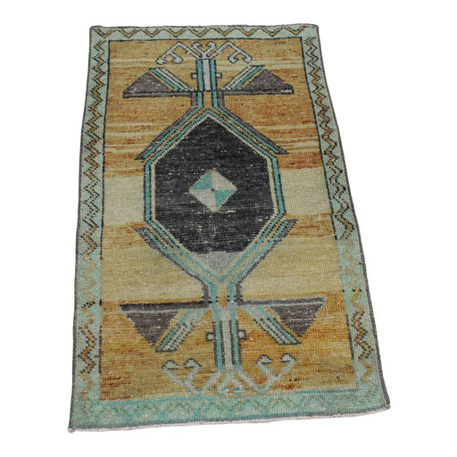 Vintage Turks Anatolisch handgeknoopt vloerkleed 96 x 51 cm