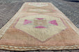 Vintage Turkish Geometric Runner Rug 330cm x 125cm