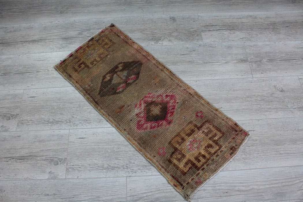 Vintage Turks handgeknoopt minikleed 34 x 82 cm #562