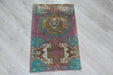 Vintage Turkish Hand-Knotted Mini Rug 44cm x 71cm