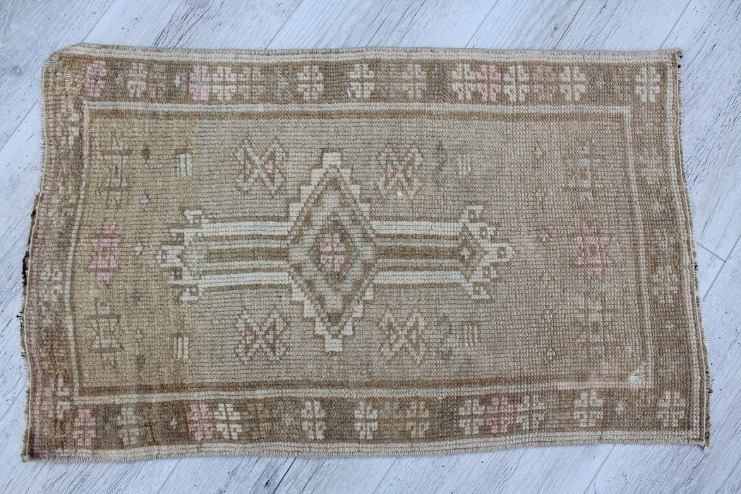 Vintage Turks handgeknoopt minikleed 46 x 74 cm