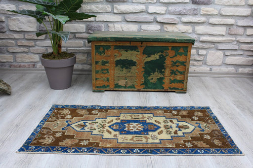 Vintage Turks handgeknoopt minikleed 55 x 112 cm