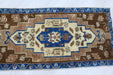 Vintage Turkish Hand-Knotted Mini Rug 55cm x 112cm
