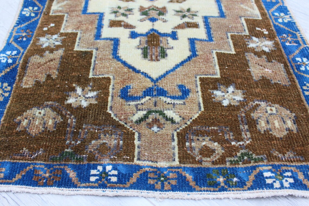 Vintage Turks handgeknoopt minikleed 55 x 112 cm