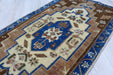 Vintage Turkish Hand-Knotted Mini Rug 55cm x 112cm