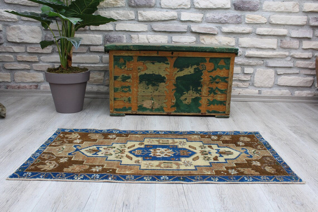 Vintage Turks handgeknoopt minikleed 55 x 112 cm