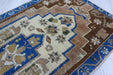 Vintage Turkish Hand-Knotted Mini Rug 56cm x 112cm