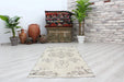 Vintage Turkish Hand-Knotted Mini Rug 81cm x 208cm
