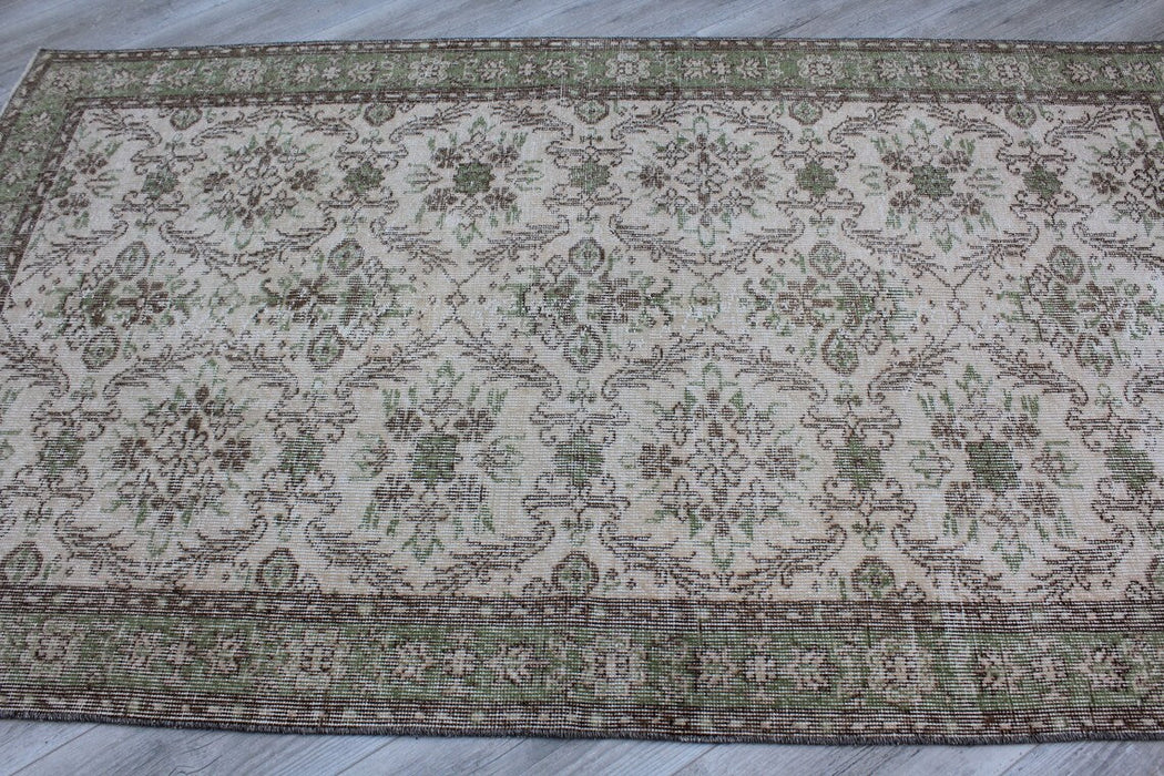 Vintage turkkilainen käsinsolmittu matto 115cm x 203cm #596