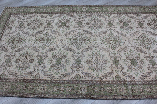 Vintage turkkilainen käsinsolmittu matto 115cm x 203cm #596