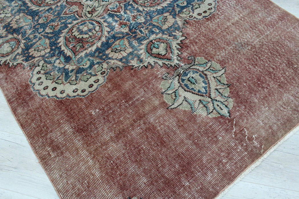 Vintage turkkilainen käsinsolmittu matto 120cm x 207cm #421